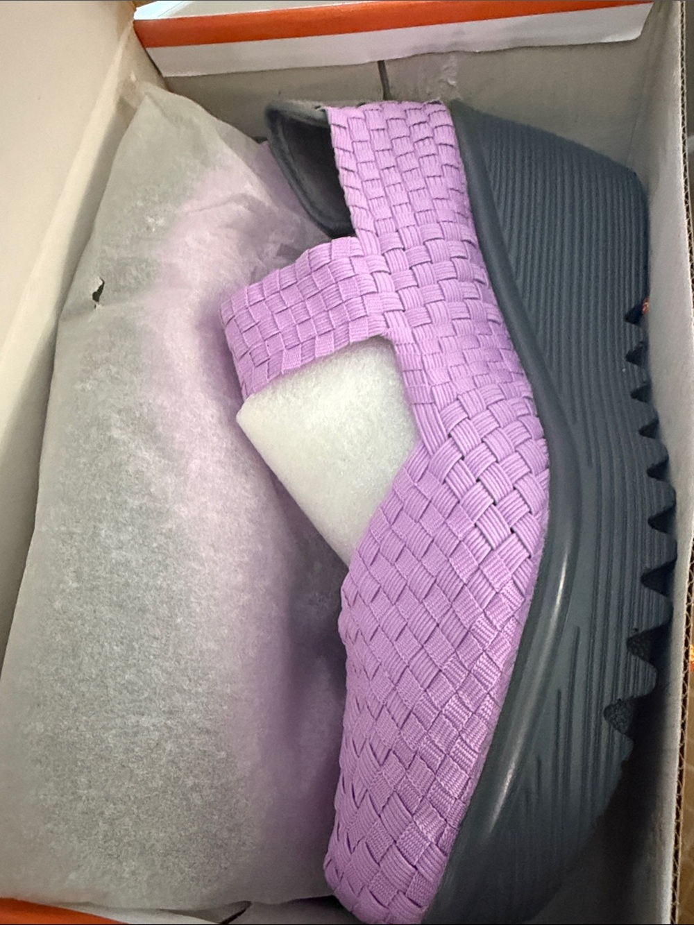 bernie mev. Lavender Woven Platform Slide eu41 us10 new in box lulia
